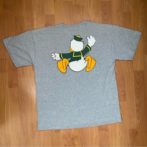 Vintage University of Oregon Men’s Donald Duck Logo T-Shirt Size Large - Picture 2 of 8
